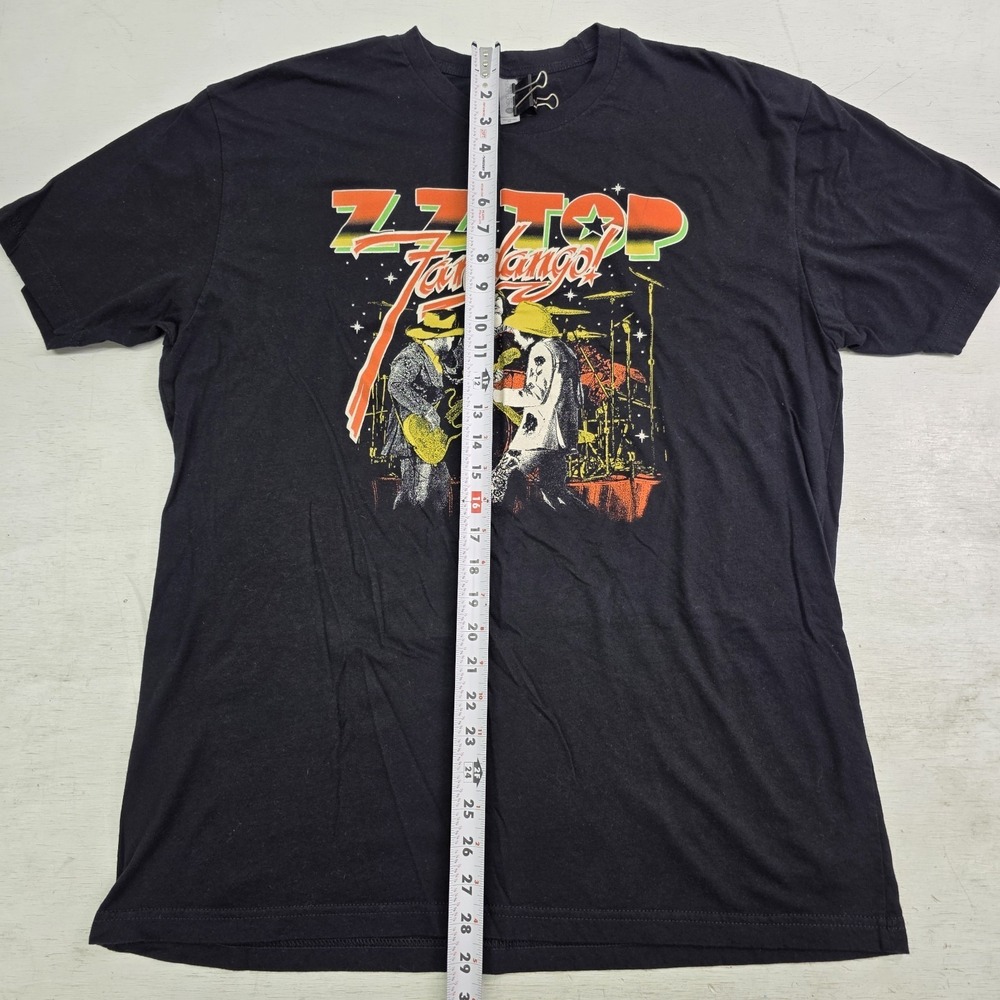 ZZ Top Fandango Rock Band Black Tour T-Shirt Music Rock N Roll Beard Men's XL - Picture 7 of 7